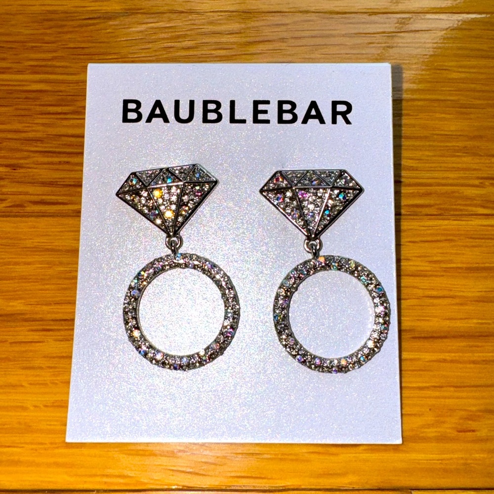 NWT Baublebar Engagement Ring Earrings